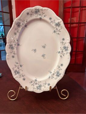 Vintage Johann Haviland Bavaria Blue Garland porcelain platter